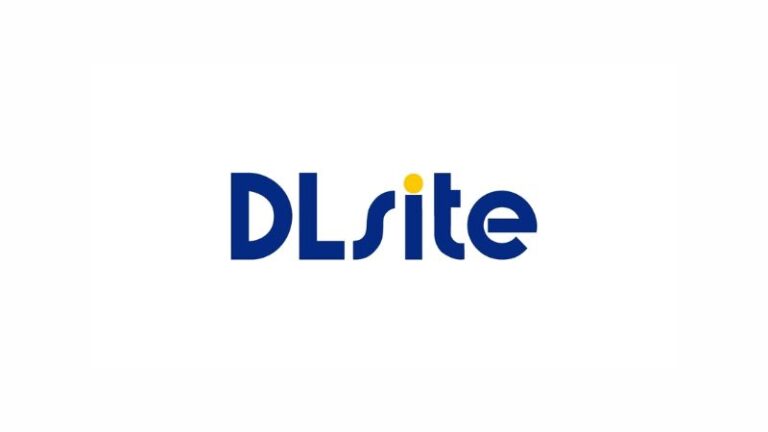 DLsite website thumbnail with logo on white background
