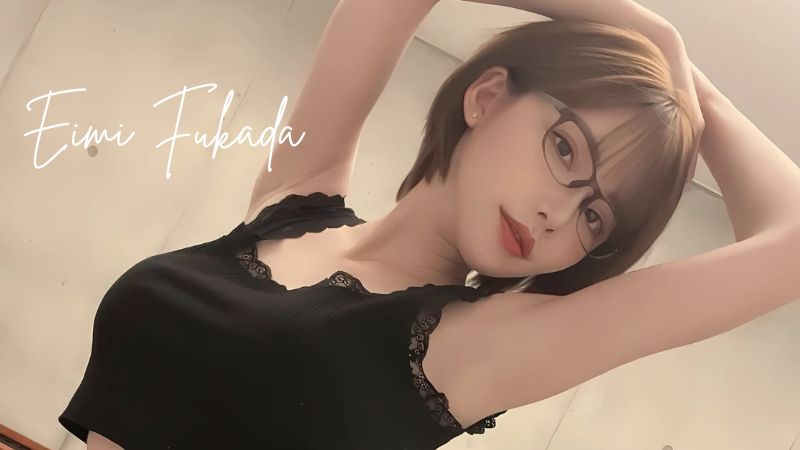 Portrait of Eimi Fukada, a popular Japanese porn actress and JAV star known for her sexy looks and waifu appeal.