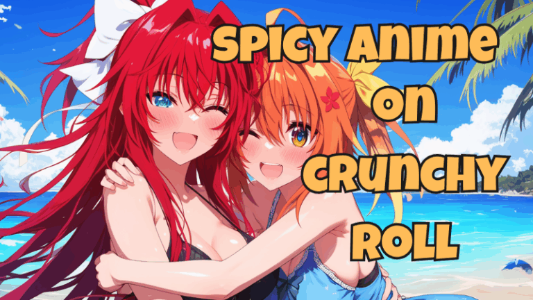 11 Spicy Anime on Crunchyroll That Go Way Further Than You Think Two anime girls hugging on a tropical beach – spicy anime on Crunchyroll