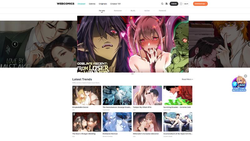 Read spicy manga, manhwa, and manhua on the Webcomics app—an online platform for steamy comics and romantic drama.