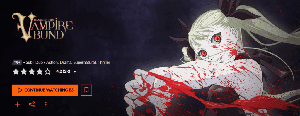 11 Spicy Anime on Crunchyroll That Go Way Further Than You Think Dance in the Vampire Bund promotional image – spicy anime on Crunchyroll