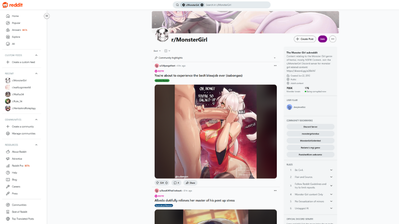 Reddit MonsterGirl