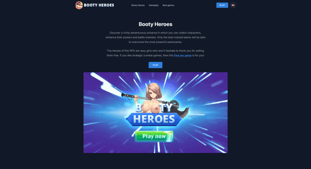 Booty Heroes: NSFW RPG Game – Collect Sexy Anime Girls, Train Teams, & Fight Enemies – Free Adult Video Game