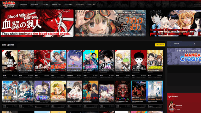Mangaplus Shueisha platform for reading romantic manga, adult-themed stories, and mainstream shonen/shojo titles on mobile and web.
