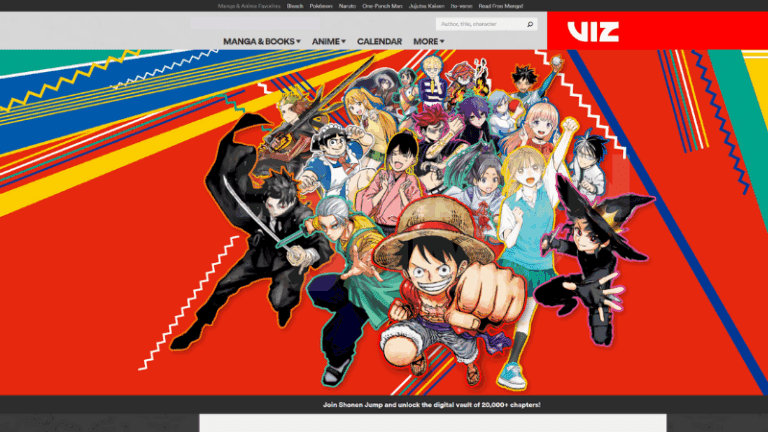 Shonen Jump main site showing Shonen Manga like One Piece, Demon Slayer, Chainsaw Man, My Hero Academia, Blue Box, Ichi the Witch – Where to Read & Buy Shonen Anime Online