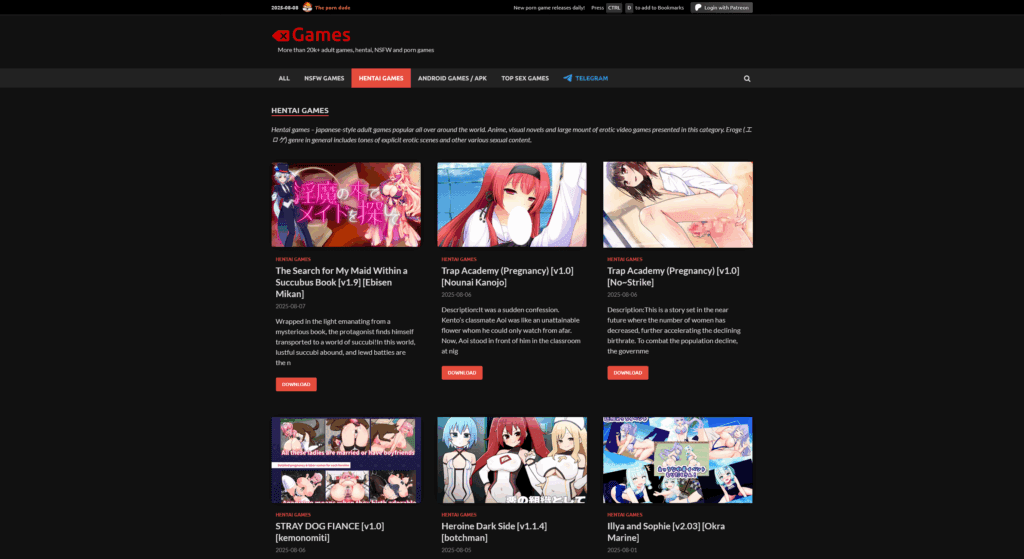 xGames Zone Hentai homepage featuring spicy hentai games, NSFW adult titles, and anime-inspired erotic experiences for weeb gamers