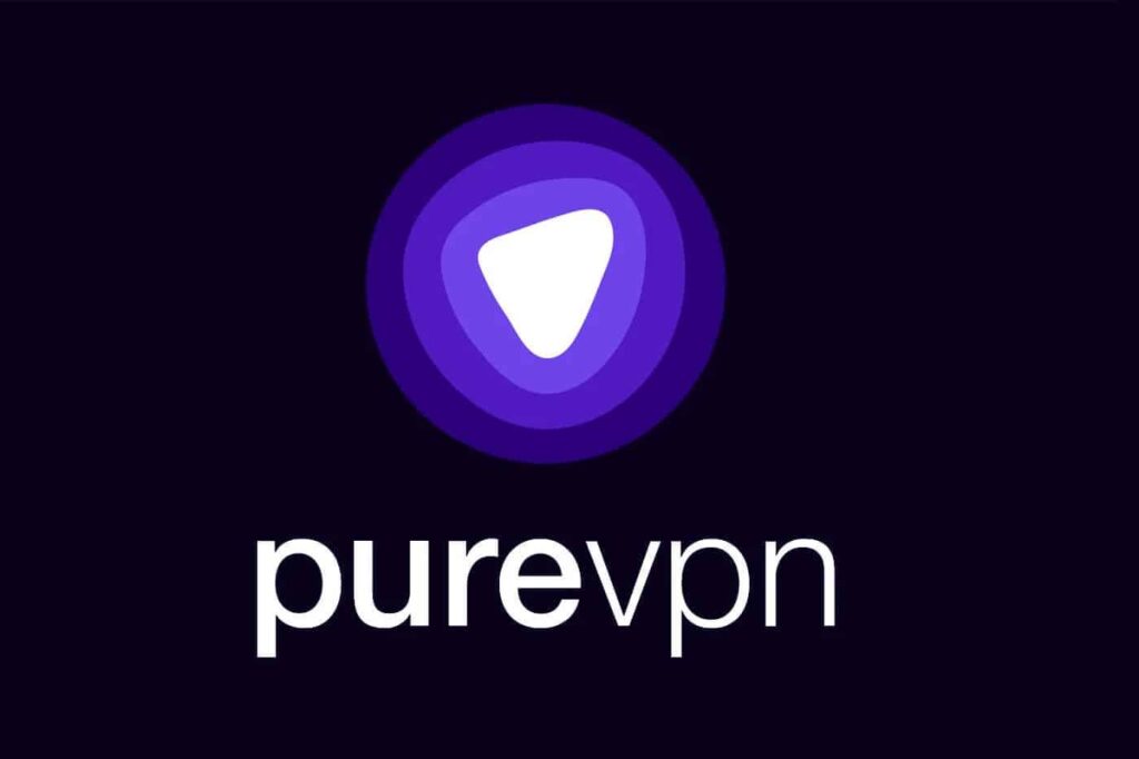 PureVPN logo beside a Japanese anime stream screen, highlighting a secure VPN connection for global access